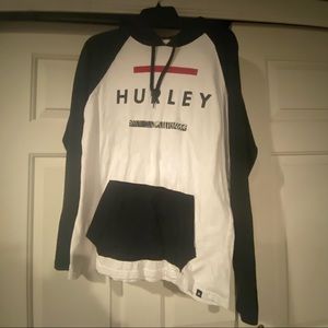 Hurley, hooded long sleeve shirt